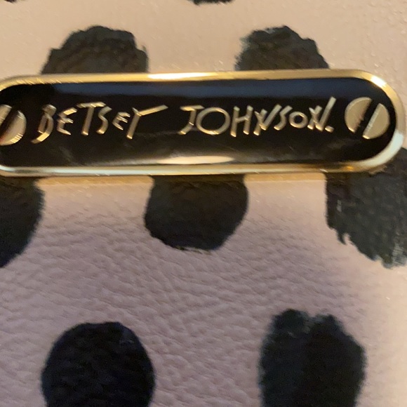 BETSEY JOHNSON Luv Betsey  Black White bag  Pink  cosmetic bag - Picture 6 of 14